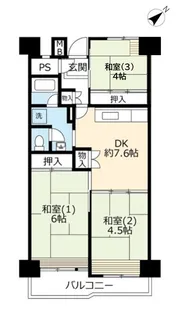 UR武庫川【4階】の間取り