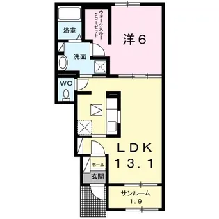 メゾン・ド・キャナルB【1階】の間取り