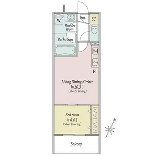 MOCXION扇【1階】の間取り
