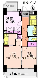 ヒルトップハウス【4階】の間取り