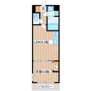 BLESSED LIFE上杉【3階】の間取り