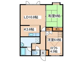 小田ビル 美園ライラックハイツ【3階】の間取り