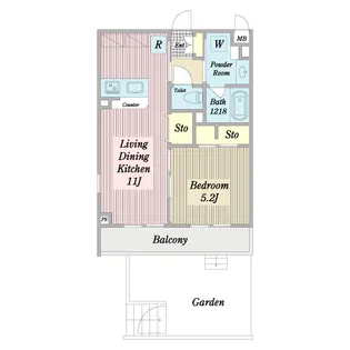 プルメリア【1階】の間取り