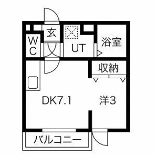 メリディアンなないろの里壱番館【1階】の間取り
