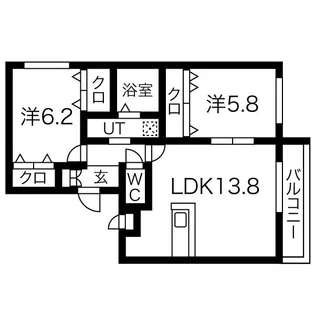 シュマール西町北【2階】の間取り