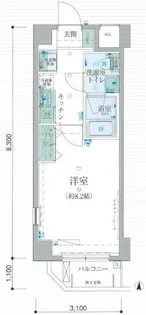 リヴシティ清澄白河【3階】の間取り