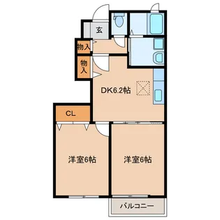 デ・プレ A【1階】の間取り