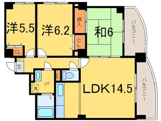 タワ-マンション粕谷III【8階】の間取り