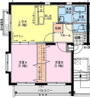 レザンス昭栄【3階】の間取り
