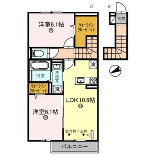 アリヴィラ宮前【1階】の間取り