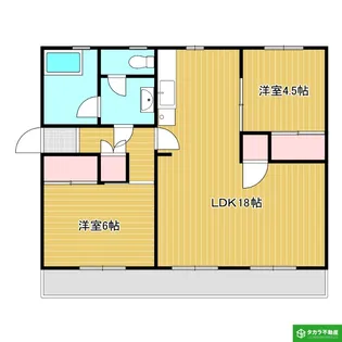 ハイツ松山【2階】の間取り