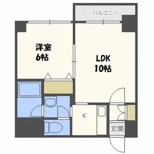 フランセジュール豊平三条【10階】の間取り