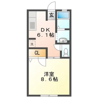 ホワイトスクエア II【1階】の間取り