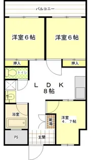 アヴェニュー奥田【3階】の間取り