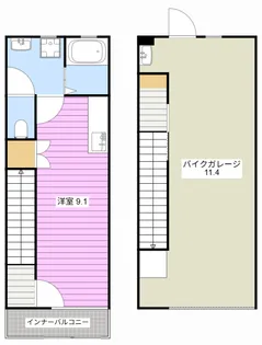 ホビープラスB【2階】の間取り