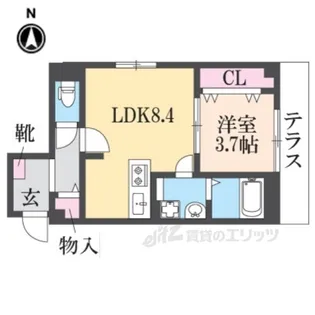 グランツ東香里園町【1階】の間取り