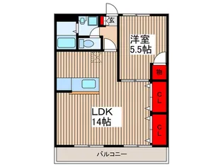 尾山台マンション【2階】の間取り