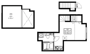 渋谷松見坂パークサイドヒルズ ロフト付【2階】の間取り