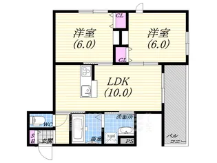 オーズ篠原北町【3階】の間取り