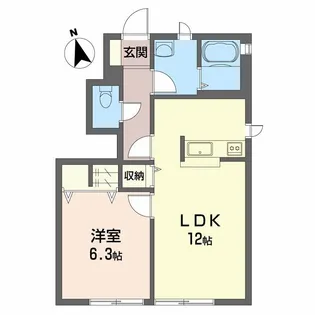 シャーメゾン大森 B棟【1階】の間取り