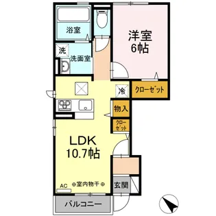 グリーンハイツ八木沢【1階】の間取り