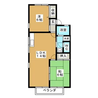 ラフォーレ南原A棟【2階】の間取り