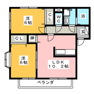 ドラールパークN【2階】の間取り