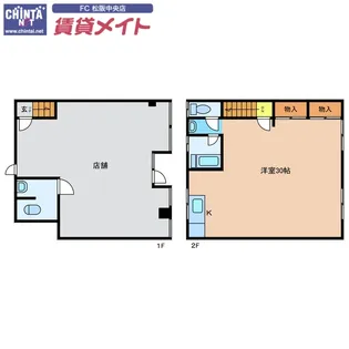 小野江アパートA【1階】の間取り