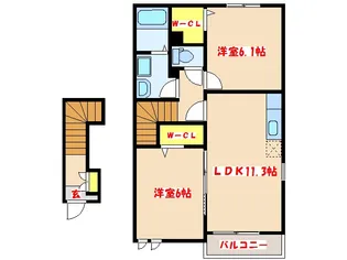 ノース プラシャ-ンティ【2階】の間取り