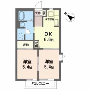イーストディアコート【2階】の間取り