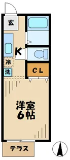 グリーンリーフ越野【1階】の間取り