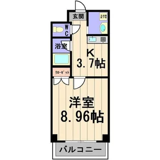 ソレイユ高野【4階】の間取り