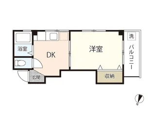 ラフィーネ段原【1階】の間取り