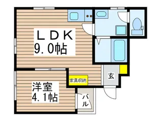 ボヌ-ル【1階】の間取り