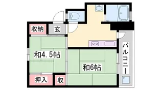 ビレッジハウス小坂【4階】の間取り