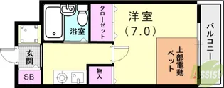 ハイツシスターローザ【3階】の間取り