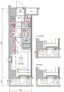 リヴシティ日暮里【3階】の間取り