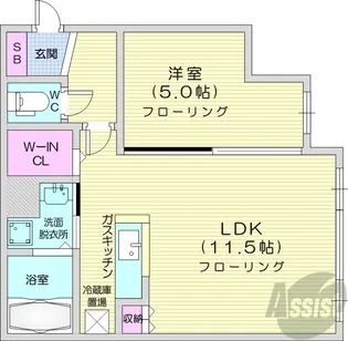 アーブル環状通東【3階】の間取り