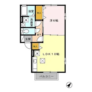 メルベーユ尾崎【1階】の間取り
