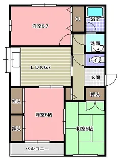 マロンハイツ【3階】の間取り