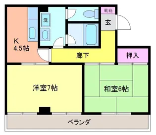 穂高第20ブラザーズビル【6階】の間取り