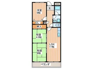 アドラブール古川橋 ウエスト【5階】の間取り