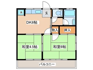 たちばなハイツA【2階】の間取り