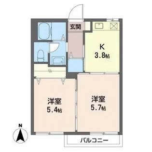 ニューボーン B【2階】の間取り