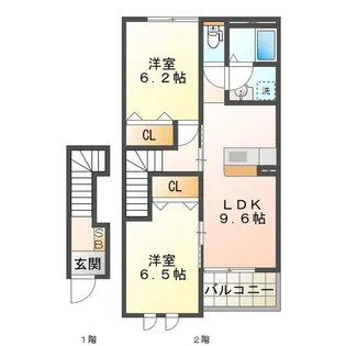 フラワーピーチ【2階】の間取り