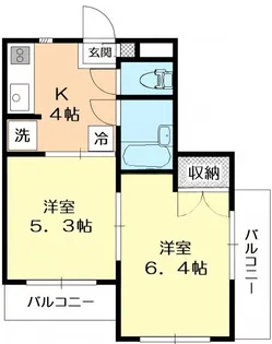 リエス小手指2号館【3階】の間取り