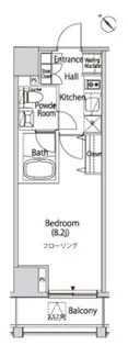 Casa Splendido 麻布仙台坂【8階】の間取り