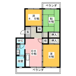 クリエートハイム笹原【3階】の間取り