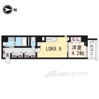 ブランドール北山【3階】の間取り
