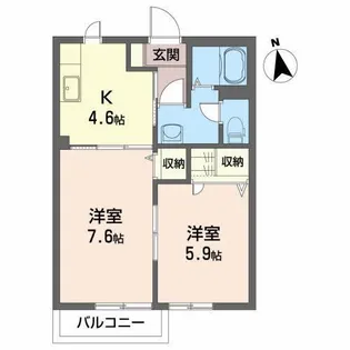 ドラゴンパークスG【1階】の間取り